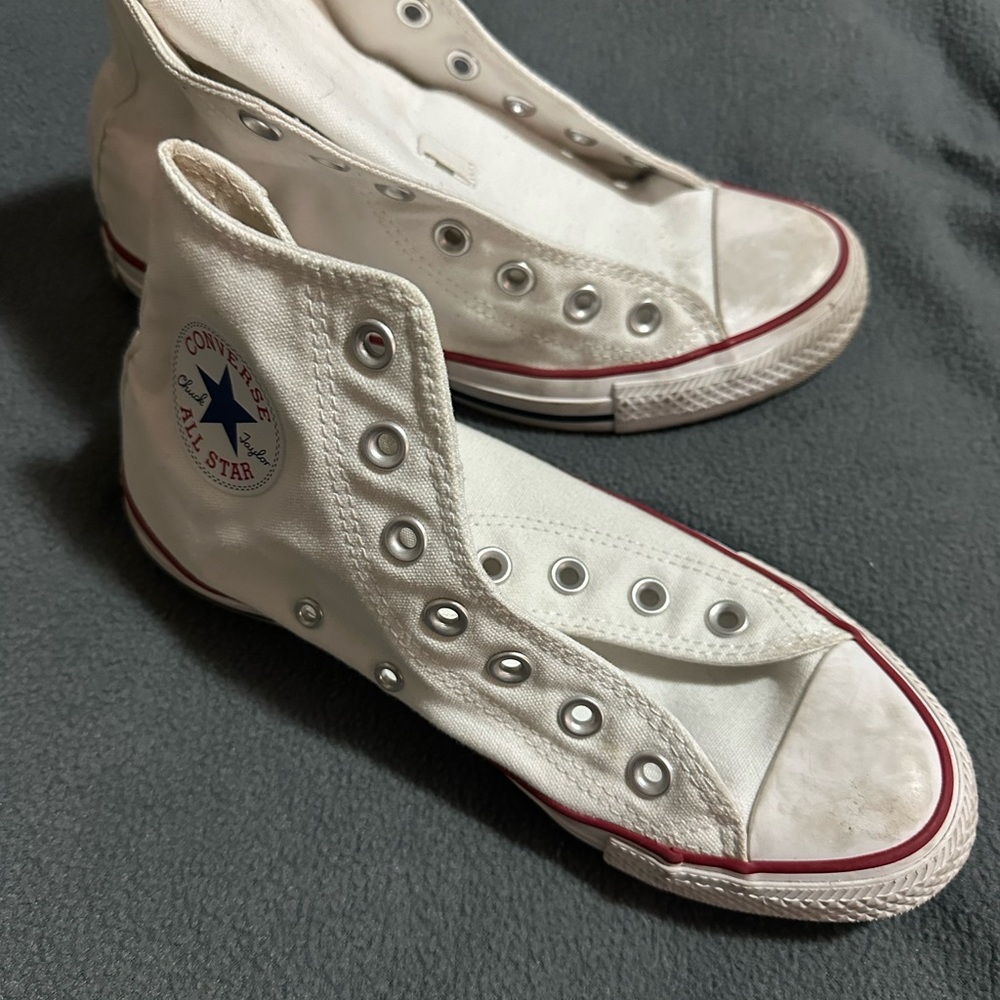 Converse White High-Top Sneakers Classic Canvas